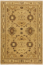 handmade Traditional Kafkaz Tan Lt. Brown Hand Knotted RECTANGLE 100% WOOL area rug 4 x 6